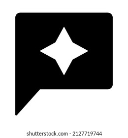 Favorite comment icon isolated vector illustration on white background. High quality black style vector icons