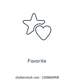 Favorite concept line icon. Linear Favorite concept outline symbol design. This simple element illustration can be used for web and mobile UI/UX.