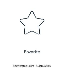 Favorite concept line icon. Linear Favorite concept outline symbol design. This simple element illustration can be used for web and mobile UI/UX.