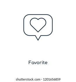 Favorite concept line icon. Linear Favorite concept outline symbol design. This simple element illustration can be used for web and mobile UI/UX.