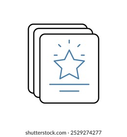 favorite concept line icon. Simple element illustration. favorite concept outline symbol design.