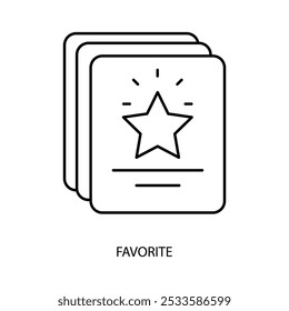 favorite concept line icon. Simple element illustration. favorite concept outline symbol design.