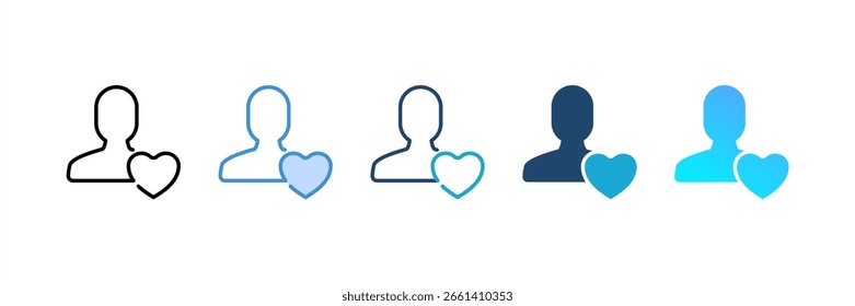 Favorite Contact icon set multiple style collection