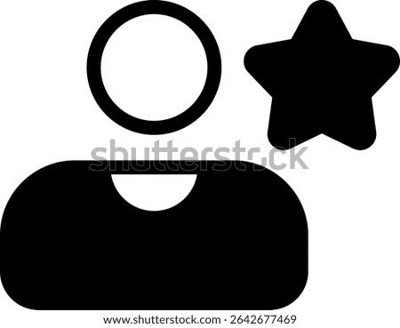 Favorite Contact Semi Solid Icon Design