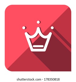 favorite crown icon. flat style.