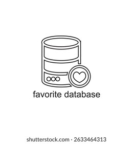 favorite database icon , bookmark icon