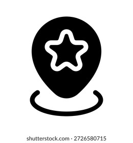 Symbol "Favoritenziel" - Vektorsymbol-Entwurfsgrafik