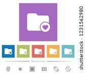 Favorite directory flat white icons in square backgrounds. 6 bonus icons included.