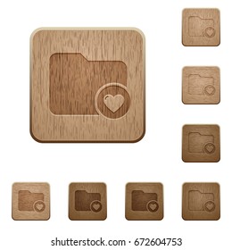 Favorite directory on rounded square carved wooden button styles