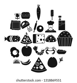 Favorite dish icons set. Simple set of 25 favorite dish vector icons for web isolated on white background