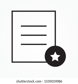 favorite document  single icon design vector illustration