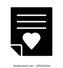 favorite document vector glyph flat icon