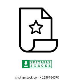 favorite document vector icon 