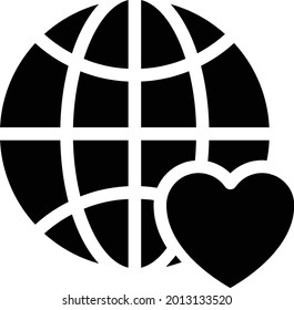 favorite earth vector glyph flat icon