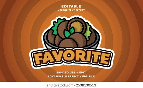 logotipo editável favorito e efeito de texto