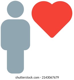 favorite employee to work on with a heart logotype