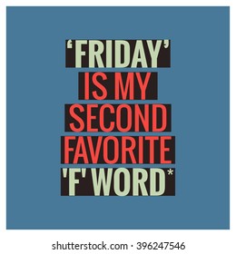 Favorite F Word Vector Design Concept