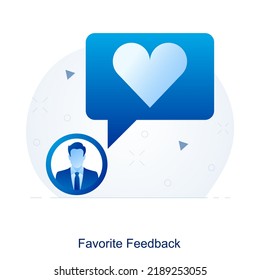 Favorite Feedback And Ratings Icon Concept