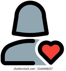 favorite female user profile picture with heart logotype