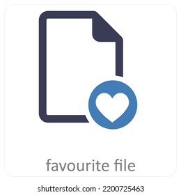 Favorite File And Document icon concept
