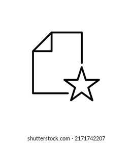 favorite file editable stroke icon, Smart stroke icon