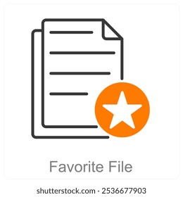 Favorite File and File icon concept