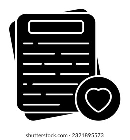 Favorite file icon in flat design 