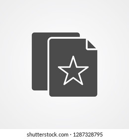 Favorite file vector icon sign symbol