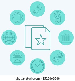 Favorite file vector icon sign symbol