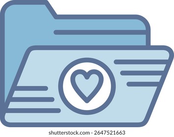 Favorite Filled Blue Tone Icon