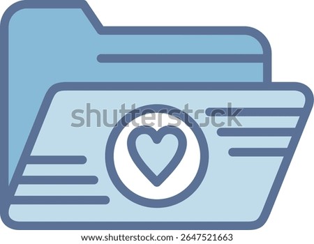 Favorite Filled Blue Tone Icon