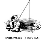 Favorite Fishing Hole - Retro Clipart Illustration