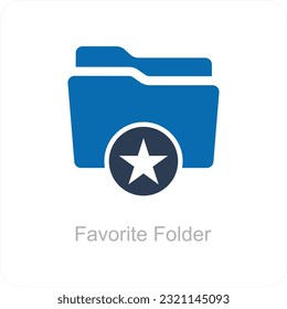 Favorite Folder and File Icon Concept