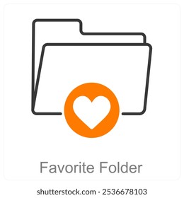 Favorite Folder and File icon concept