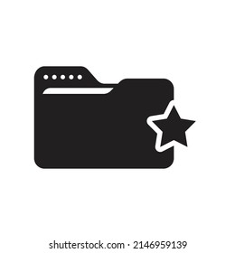 Favorite folder file icon design. vector illustration