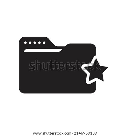 Favorite folder file icon design. vector illustration