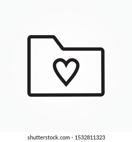 favorite folder icon design vector illustration