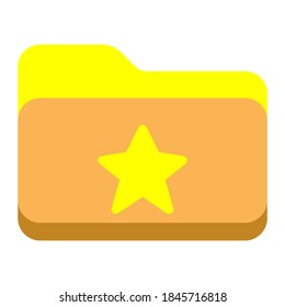 Favoritenordner Symbol mit flachem Stil. Geeignet für Webdesign, Logo, App und i.