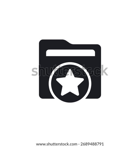 favorite folder icon on white
