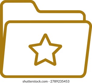 Favorite Folder Icon Simple Bookmark and File Management Symbol