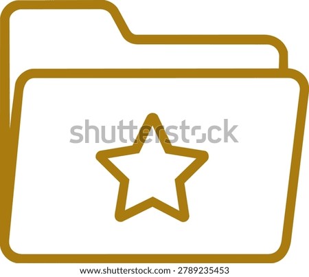 Favorite Folder Icon Simple Bookmark and File Management Symbol