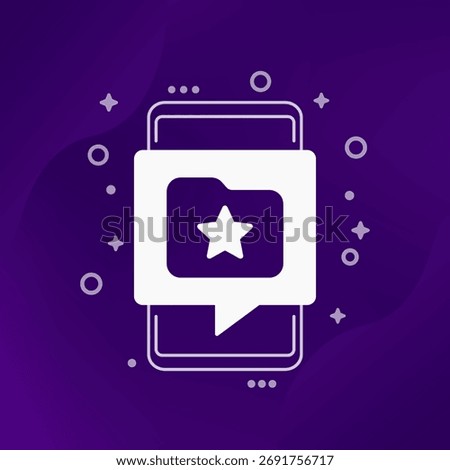 favorite folder icon with a smart phone