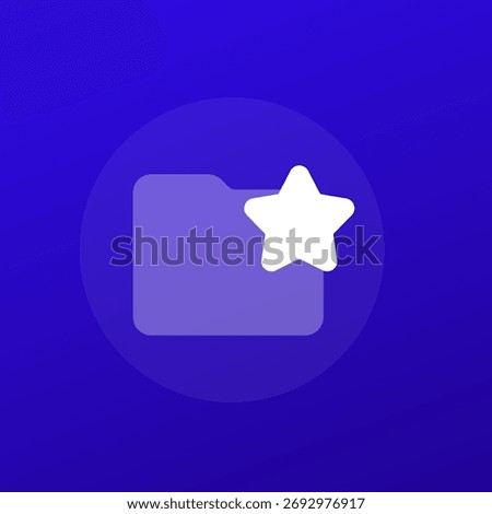 favorite folder icon, transparent design
