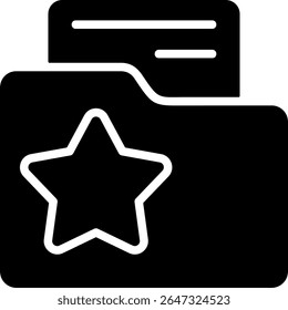 Favorite Folder Modern Black Icon Design