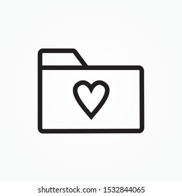 favorite folder single icon design vector illustration