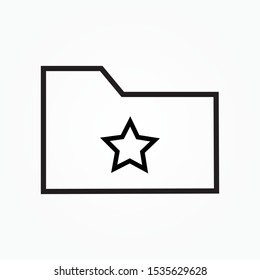 favorite folder single icon design vector illustration