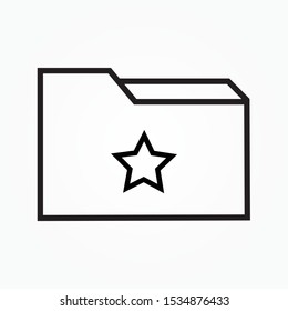 favorite folder single sign icon design