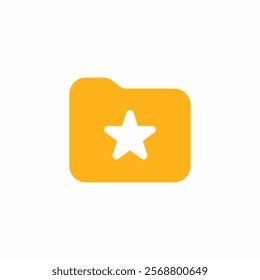 favorite folder star icon sign vector