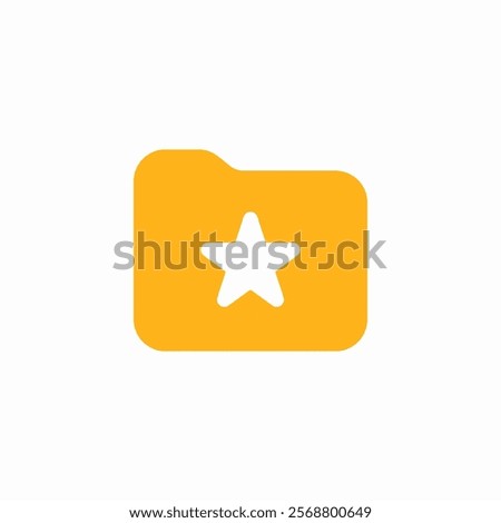 favorite folder star icon sign vector