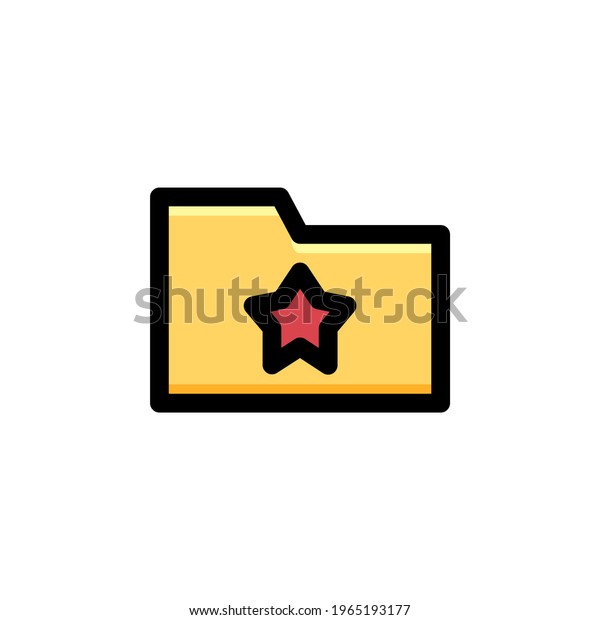 Favorite Folder User Interface Outline Icon Stock Vector (Royalty Free